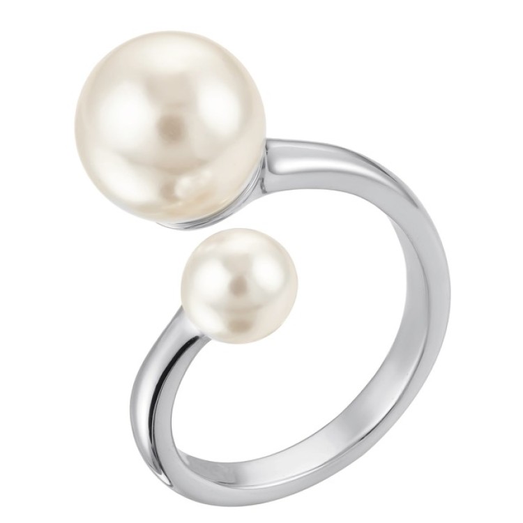 Кольцо с жемчугом в серебре Meduza Crystal