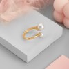 Кольцо с жемчугом в золоте Meduza Crystal