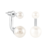 Серьги Диор с жемчугом Майорка серебристые