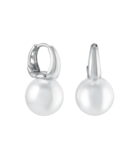 Серьги с жемчугом Майорка в белом золоте