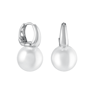 Серьги с жемчугом Майорка в белом золоте