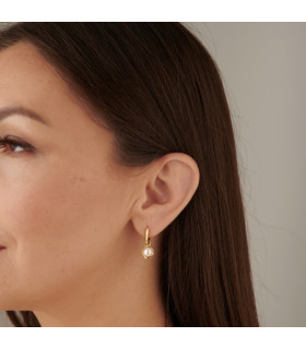 Серьги с речным жемчугом в золоте