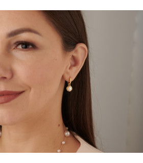 Серьги с речным жемчугом в золоте