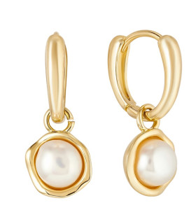 Серьги с речным жемчугом в золоте