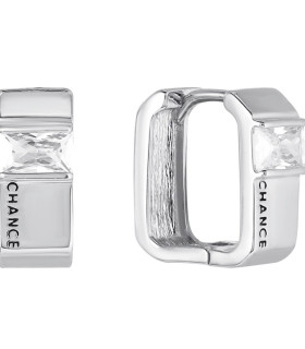 Серьги Chance с камнем в белом золоте