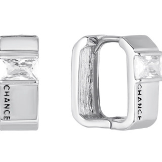 Серьги Chance с камнем в белом золоте