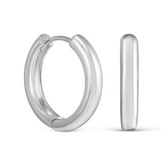 Серьги Кольца диаметр 1,6 см в серебре 