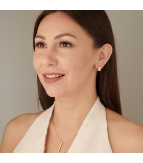 Серьги Chance с камнем в золоте 