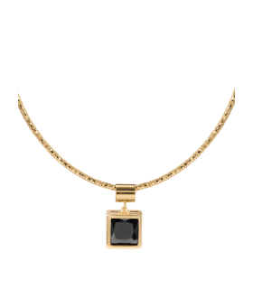 Подвеска с чёрным цирконом в золоте 