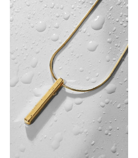 Подвеска на цепочке брусок золото