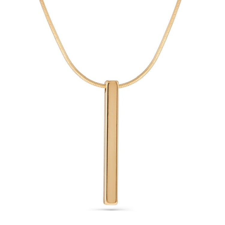 Подвеска на цепочке брусок золото Meduza Crystal