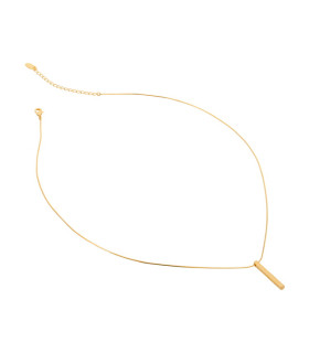 Подвеска на цепочке брусок золото