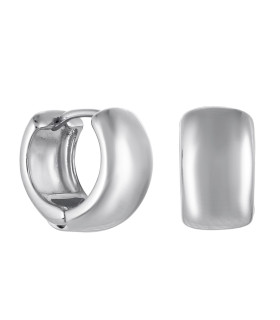 Серьги мини-хупы серебристые