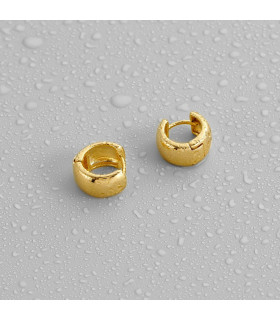 Серьги мини-хупы в золоте
