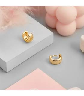 Серьги мини-хупы в золоте