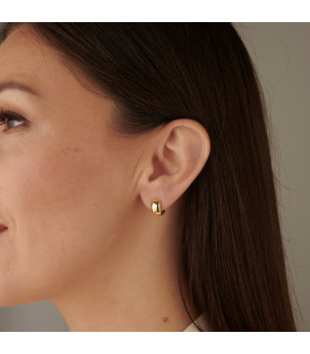 Серьги мини-хупы в золоте