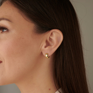 Серьги мини-хупы в золоте