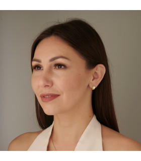 Серьги мини-хупы в золоте