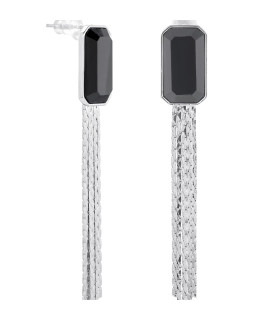 Серьги Эстет серебристые 