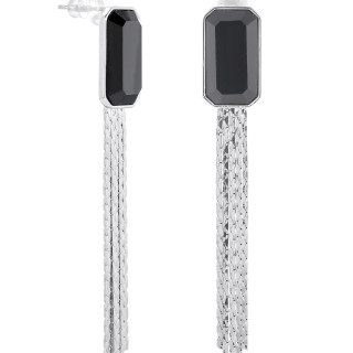 Серьги Эстет серебристые 