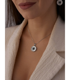 Подвеска Булгари серебристая 