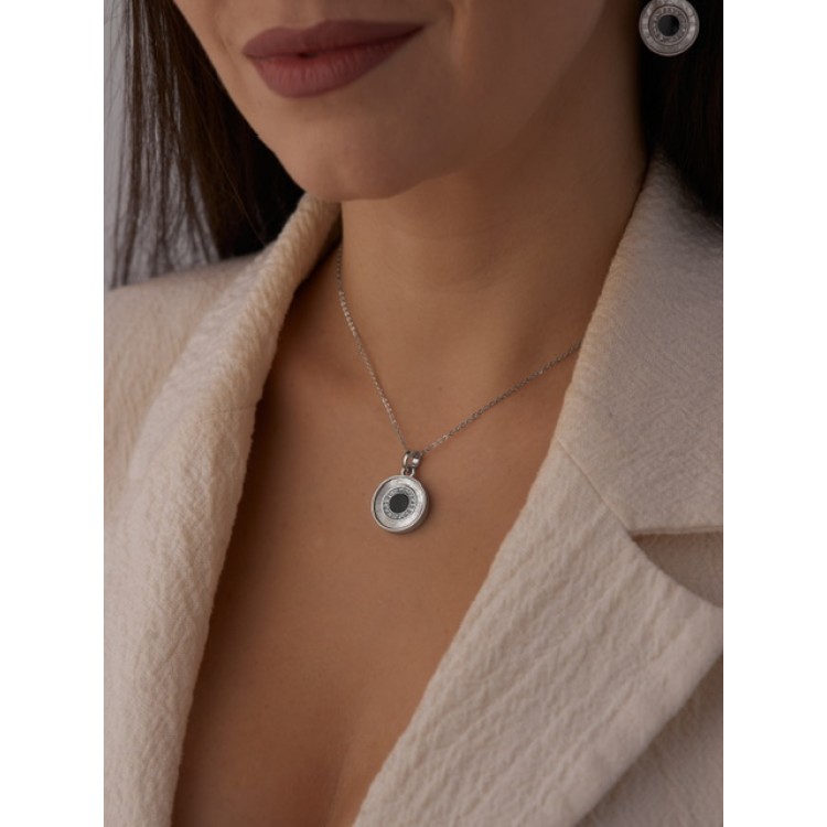 Подвеска Булгари серебристая Meduza Crystal