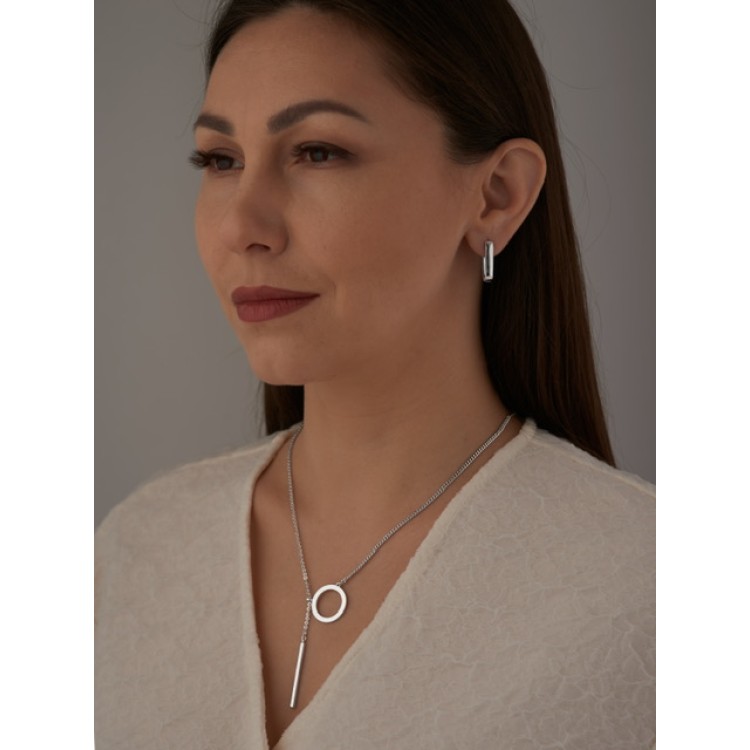 Подвеска бегунок Круг в белом золоте Meduza Crystal