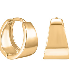 Серьги кольца маленькие широкие в золоте