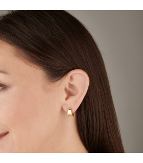 Серьги кольца маленькие широкие в золоте