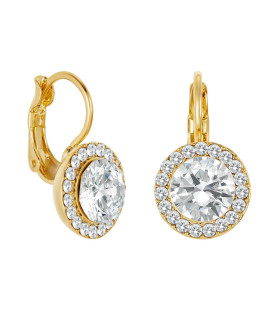 Серьги с цирконом в золоте