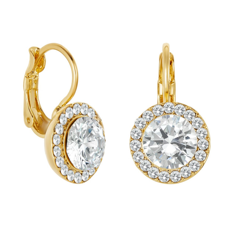 Серьги с цирконом в золоте Meduza Crystal