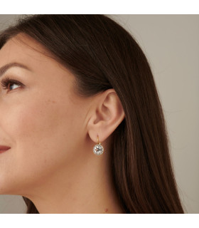 Серьги с цирконом в золоте