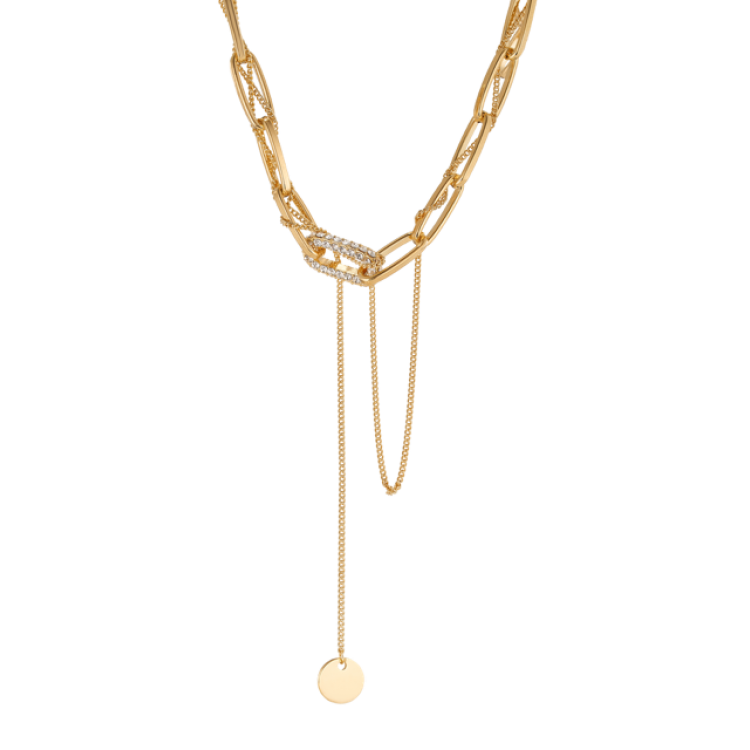 Колье Барселона в золоте Meduza Crystal