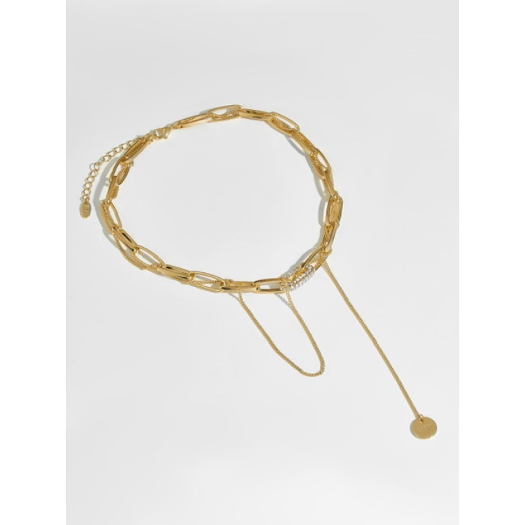 Колье Барселона в золоте Meduza Crystal