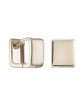 Серьги двухсторонние в кофейном цвете кубы