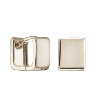 Серьги двухсторонние в кофейном цвете кубы