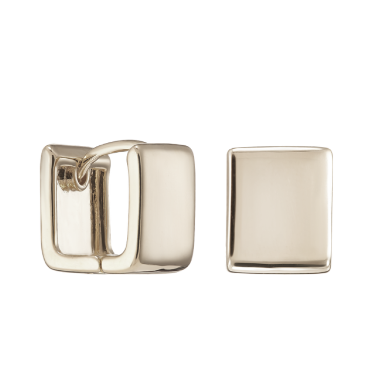 Серьги двухсторонние в кофейном цвете кубы Meduza Crystal