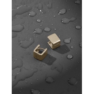 Серьги двухсторонние в кофейном цвете кубы