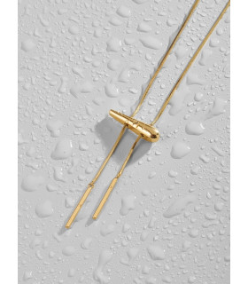 Подвеска Бегунок капля в золоте 