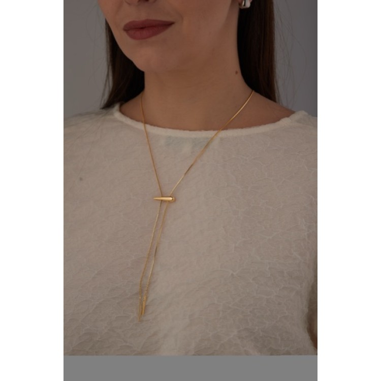 Подвеска Бегунок капля в золоте Meduza Crystal