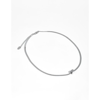 Подвеска куб серебристая