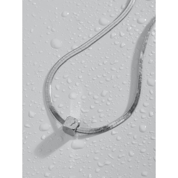 Подвеска куб серебристая Meduza Crystal