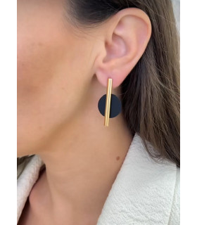 Серьги круги асимметрия в золоте