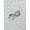 Серьги Кольца диаметр 1,6 см в серебре Meduza Crystal