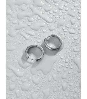 Серьги Кольца диаметр 1,6 см в серебре 