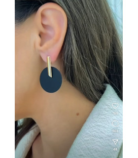 Серьги круги асимметрия в золоте