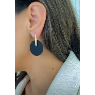 Серьги круги асимметрия в золоте