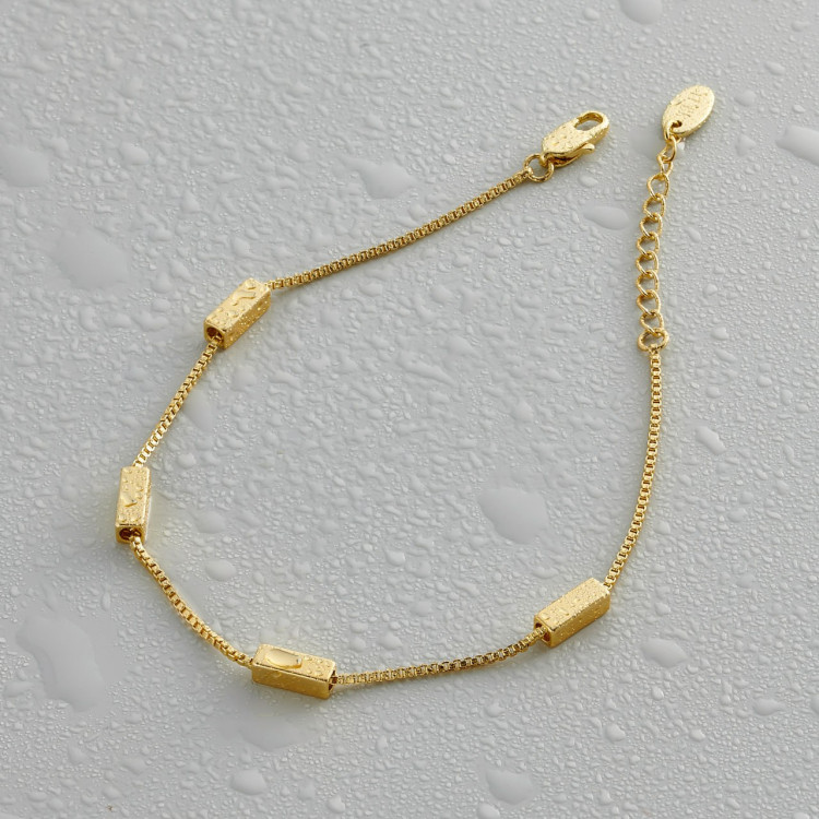 Браслет бруски в золоте Meduza Crystal