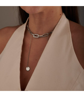 Колье Барселона в белом золоте