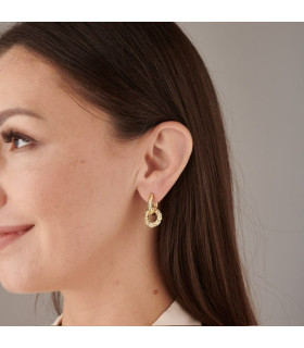 Серьги Мятые колечки в золоте